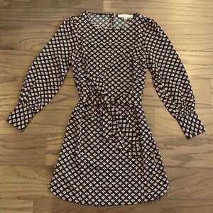 LOFT Petite Tie-Waist Floral Shirttail Dress - Size XSP